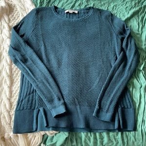 Ann Taylor Loft Open-knit Deep Teal Sweater